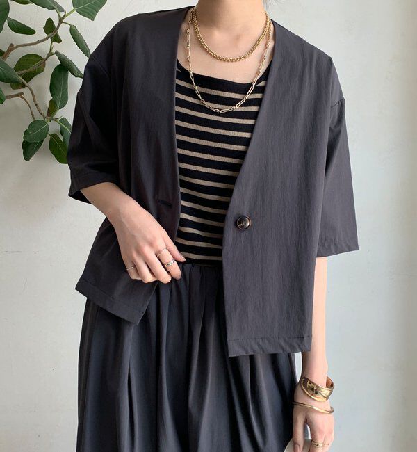  「【WEB限定】接触冷感5分袖ジャケット」|テーラードジャケット|