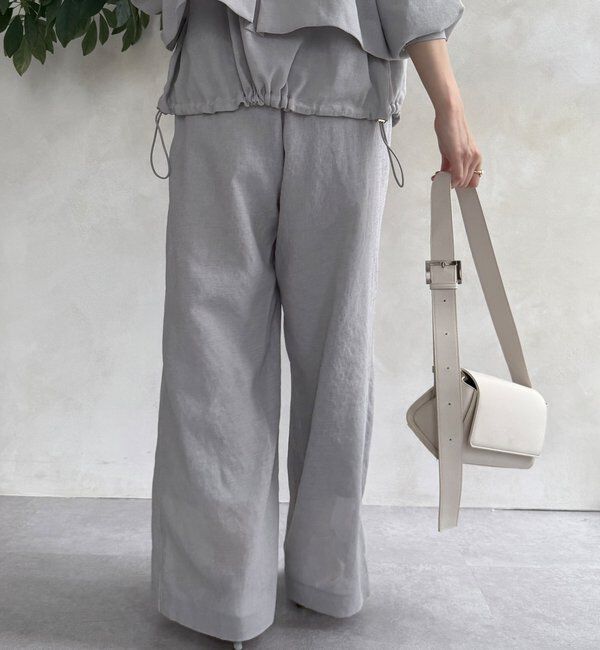  「【WEB限定】フェイクリネンイージーパンツ」|チノ|