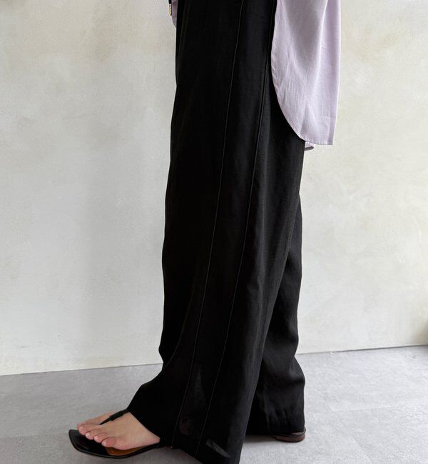  「【WEB限定】フェイクリネンイージーパンツ」|チノ|