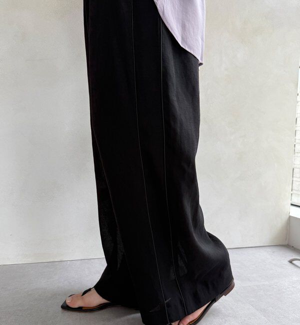  「【WEB限定】フェイクリネンイージーパンツ」|チノ|