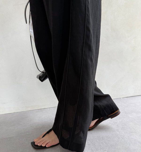  「【WEB限定】フェイクリネンイージーパンツ」|チノ|