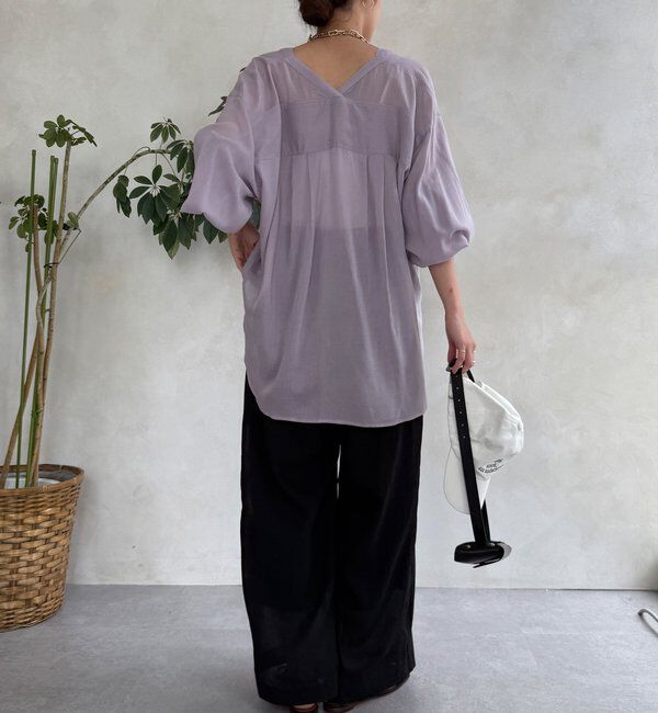  「【WEB限定】フェイクリネンイージーパンツ」|チノ|