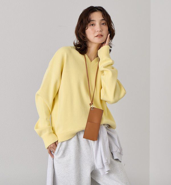  「予約【A・MONN.:.(アモン)】Vネックニットプルオーバー」|ニット・セーター|