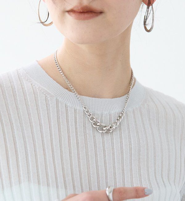  「予約【顔周りを華やかに】キヘイチェーンショートネックレス」|ブローチ・コサージュ|