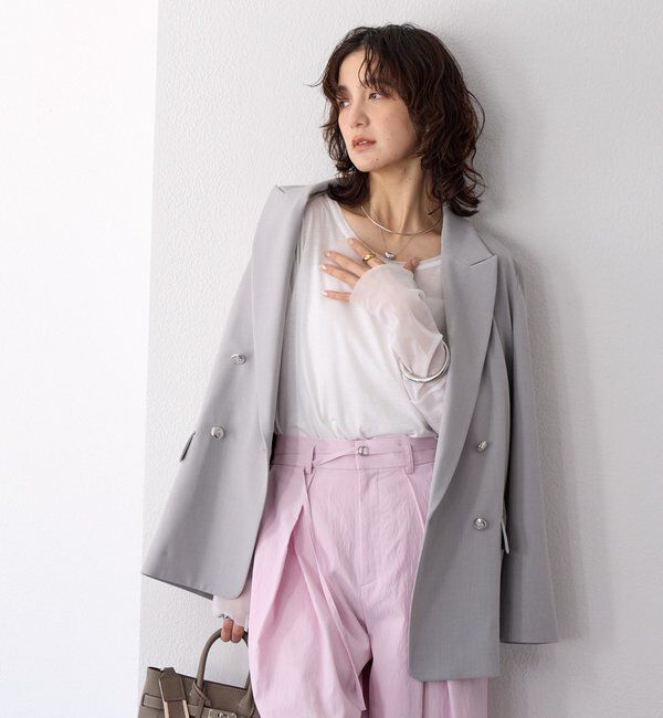  「予約【レイヤードに最適】チュールキリカエカットソー」|Tシャツ・カットソー|