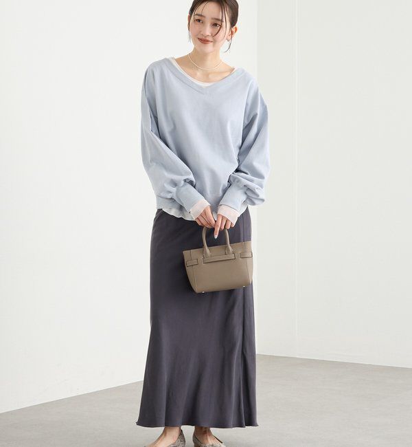  「予約【レイヤードに最適】チュールキリカエカットソー」|Tシャツ・カットソー|