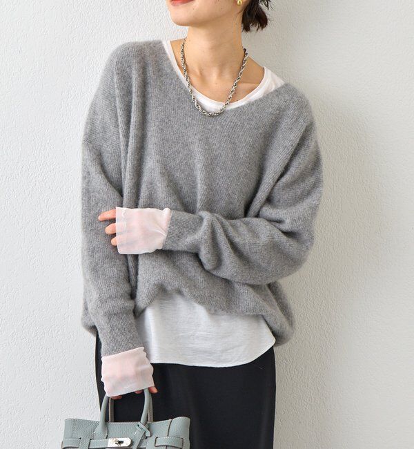  「予約【レイヤードに最適】チュールキリカエカットソー」|Tシャツ・カットソー|