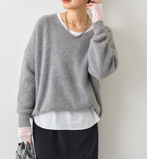  「予約【レイヤードに最適】チュールキリカエカットソー」|Tシャツ・カットソー|