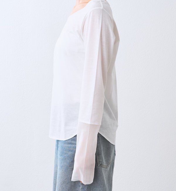  「予約【レイヤードに最適】チュールキリカエカットソー」|Tシャツ・カットソー|