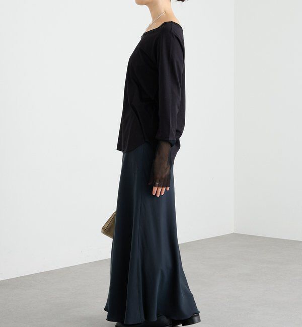  「予約【レイヤードに最適】チュールキリカエカットソー」|Tシャツ・カットソー|