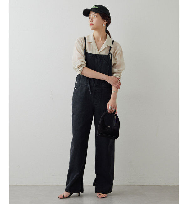  「【サイズ展開あり/長さ調整可能】デニムサロペット」|チノ|