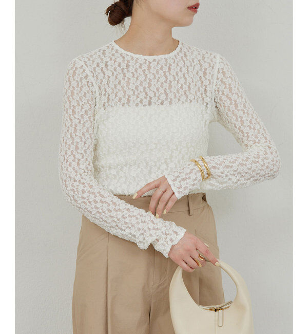  「【La nature linge】レースカットソー」|Tシャツ・カットソー|