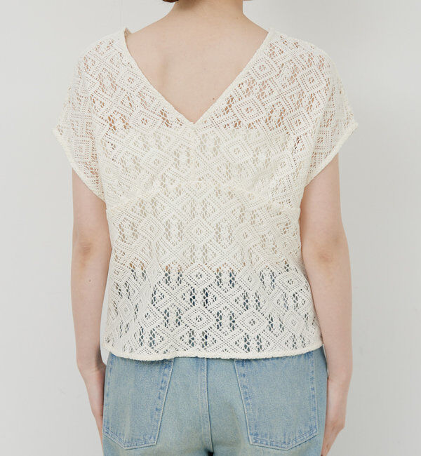  「クロシェレースVプルオーバー」|Tシャツ・カットソー|