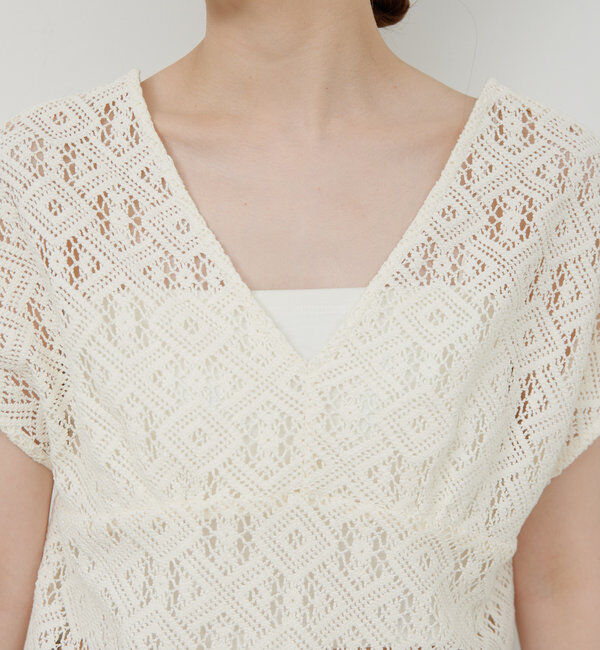  「クロシェレースVプルオーバー」|Tシャツ・カットソー|