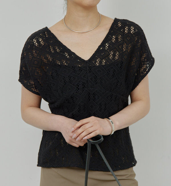  「クロシェレースVプルオーバー」|Tシャツ・カットソー|