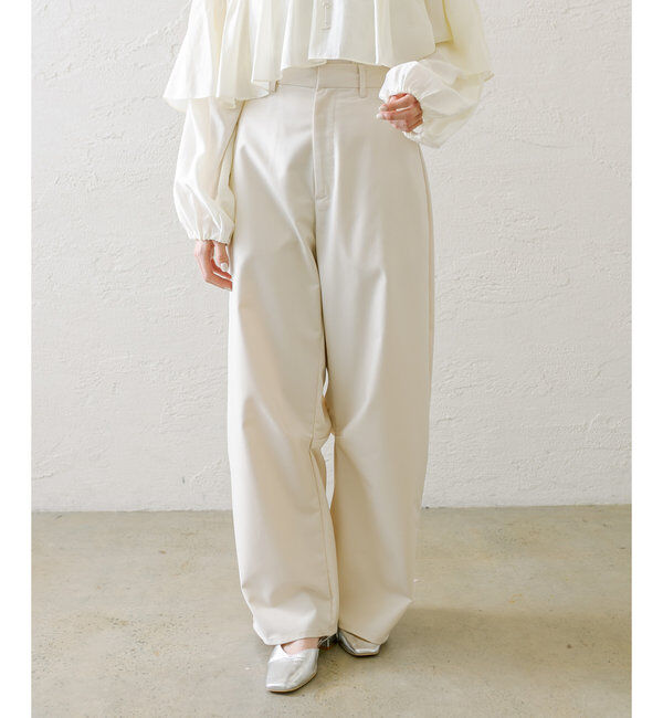  「【３サイズ/6色展開】カーブスラックス」|チノ|