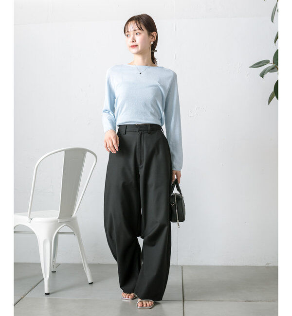  「【３サイズ/6色展開】カーブスラックス」|チノ|