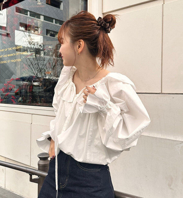  「リボンボリュームブラウス」|シャツ・ブラウス|