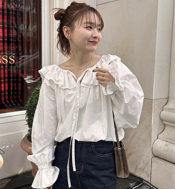  「リボンボリュームブラウス」|シャツ・ブラウス|