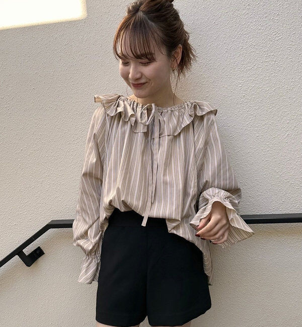  「リボンボリュームブラウス」|シャツ・ブラウス|