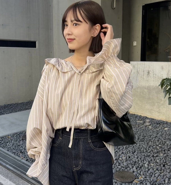  「リボンボリュームブラウス」|シャツ・ブラウス|