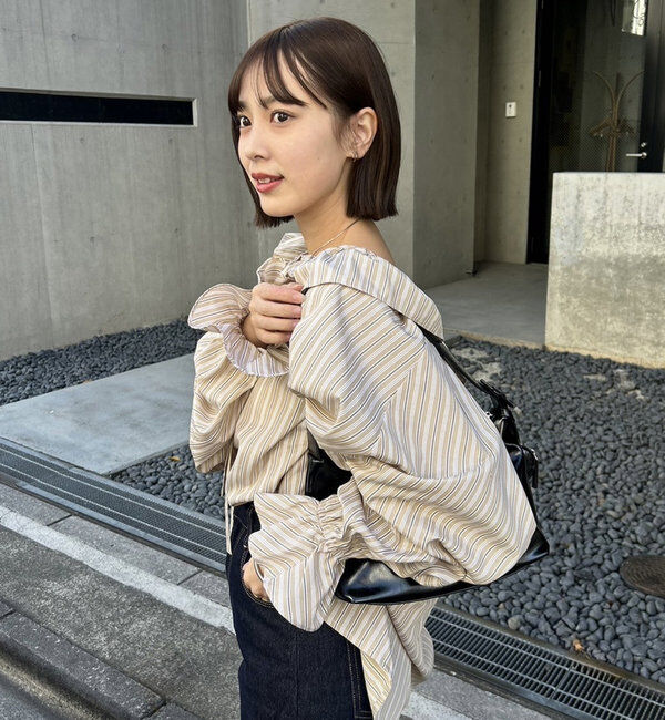  「リボンボリュームブラウス」|シャツ・ブラウス|