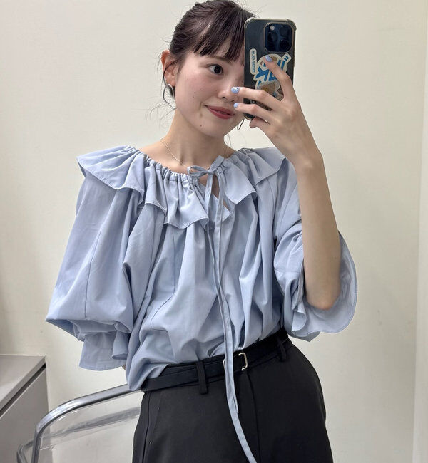  「リボンボリュームブラウス」|シャツ・ブラウス|