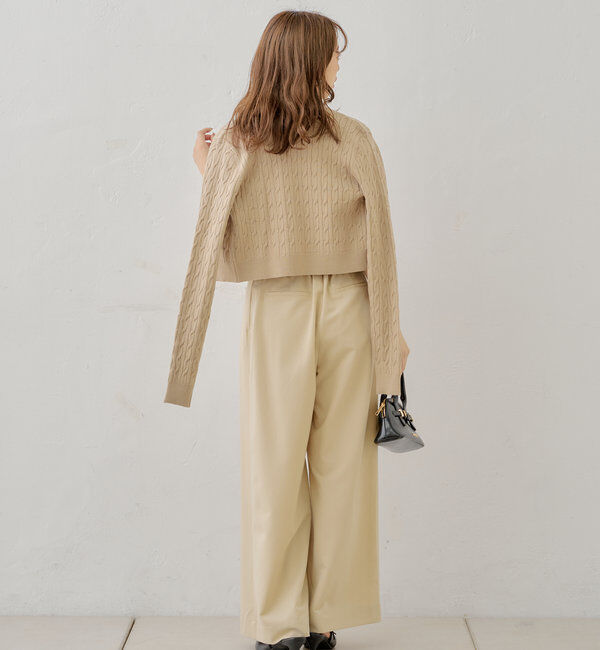  「【SET ITEM】アンサンブルケーブル胸刺繍カーディガン」|カーディガン|