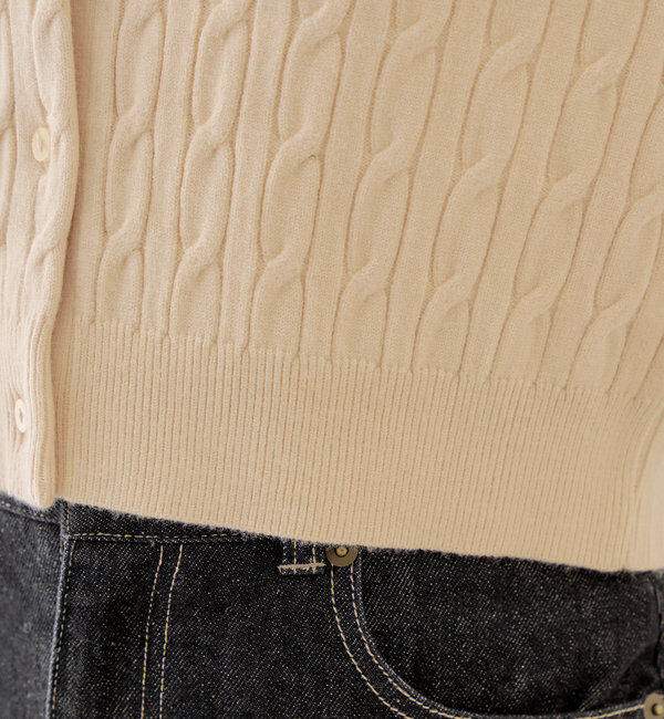  「【SET ITEM】アンサンブルケーブル胸刺繍カーディガン」|カーディガン|