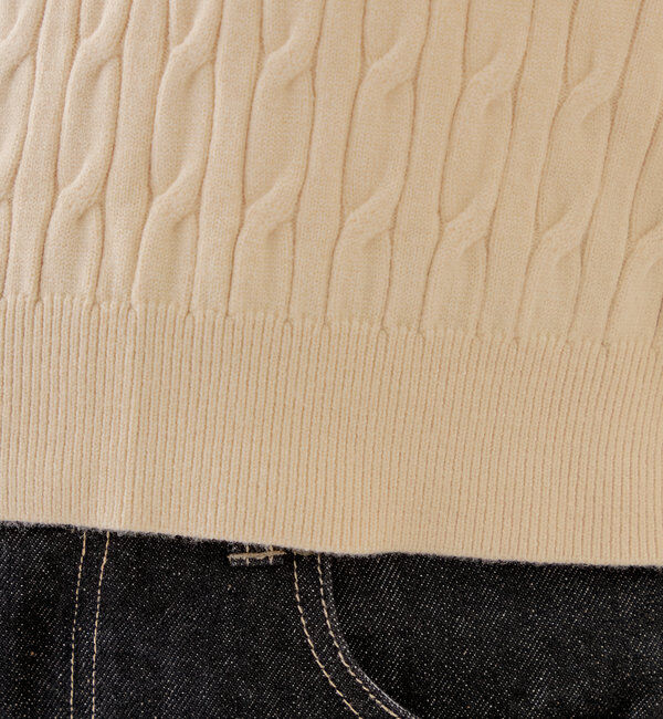  「【SET ITEM】アンサンブルケーブル胸刺繍カーディガン」|カーディガン|