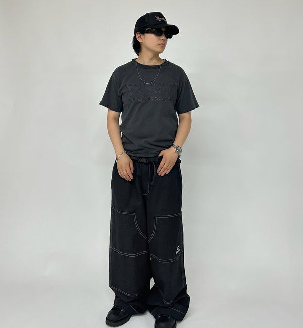  「【KOOKY'N/クーキー】BRONXステッチダブルニーイージーパンツ」|チノ|