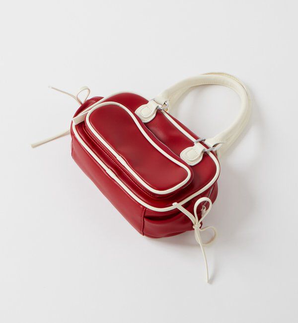  「パイピングミニショルダー」|トートバッグ|レッド