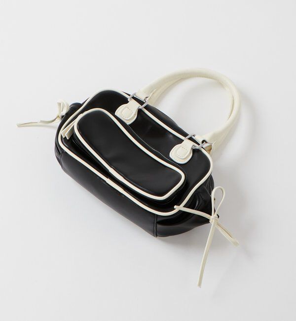  「パイピングミニショルダー」|トートバッグ|ブラック