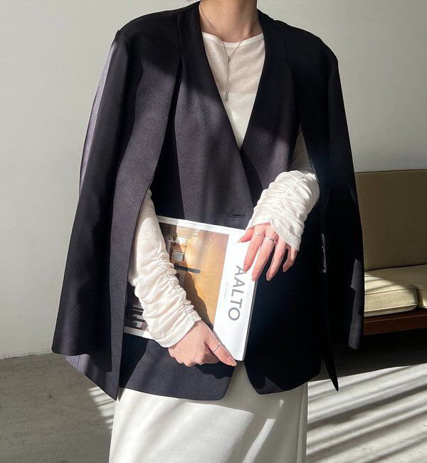  「〈C.L〉スリットスリーブジャケット」|テーラードジャケット|ブラック