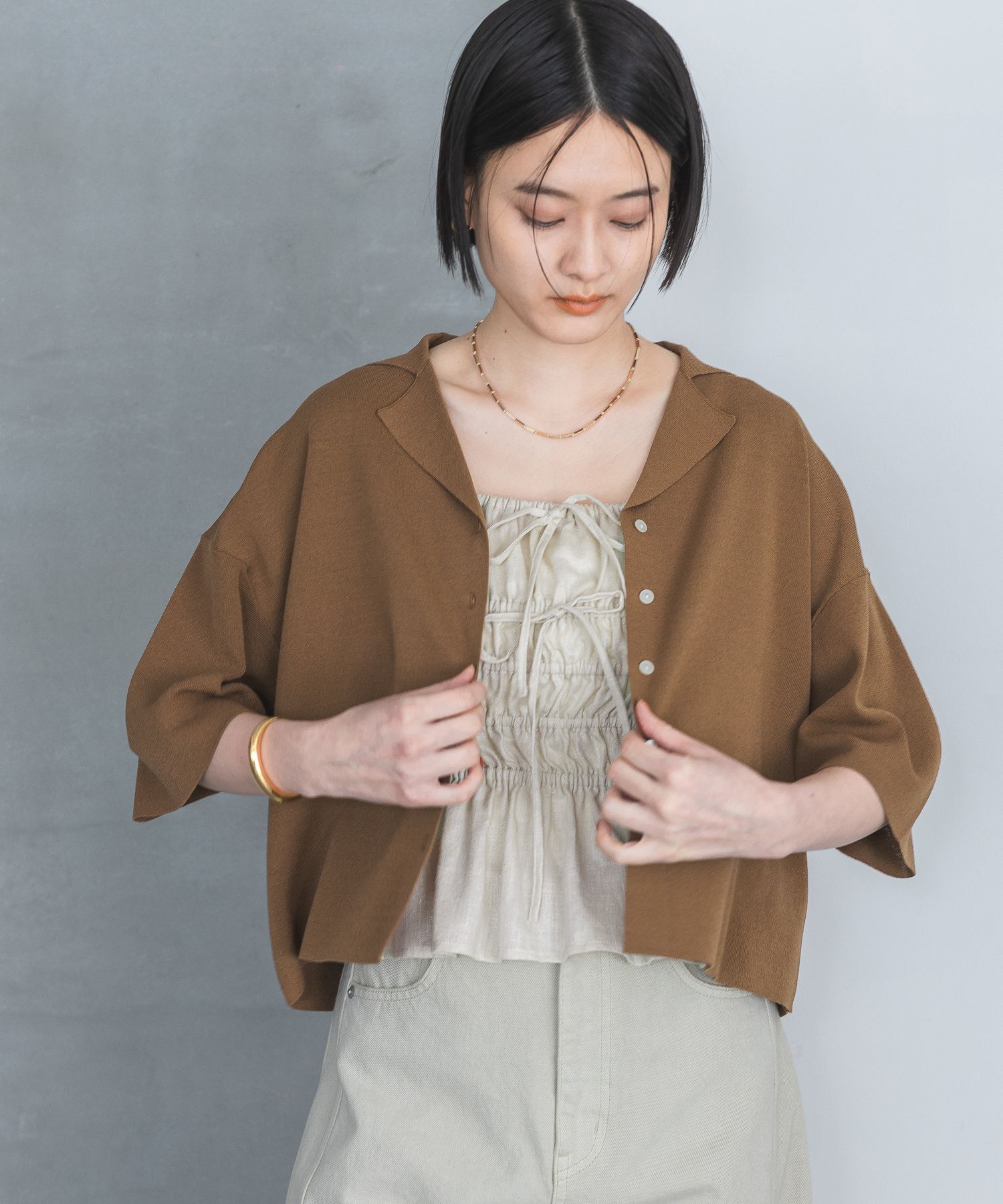 A part by 「【UVカット・接触冷感 WEB限定】カイキンショートニットカーディガン」|ニット・セーター|