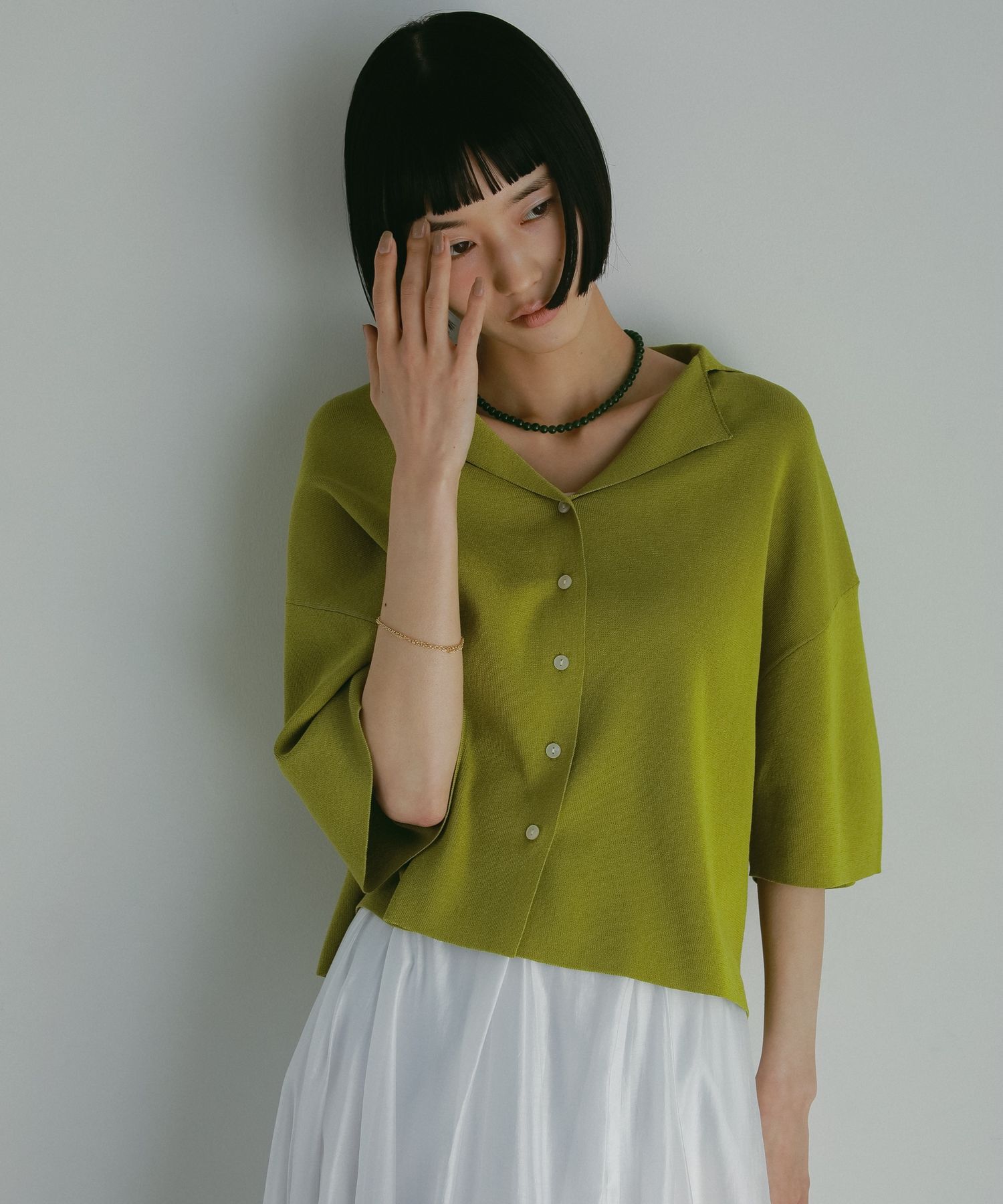 A part by 「【UVカット・接触冷感 WEB限定】カイキンショートニットカーディガン」|ニット・セーター|グリーン