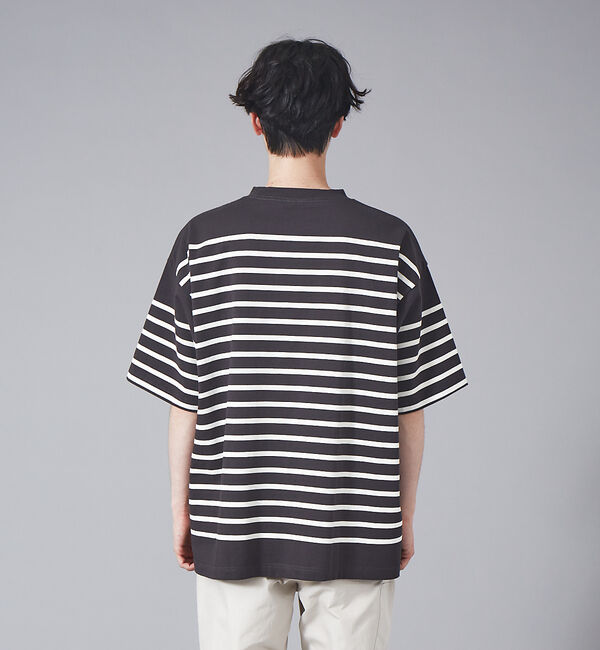 ABAHOUSE「【MONTKEMMEL / モンケメル】別注 ボーダー オーバーサイズ クルーネ」|Tシャツ・カットソー|