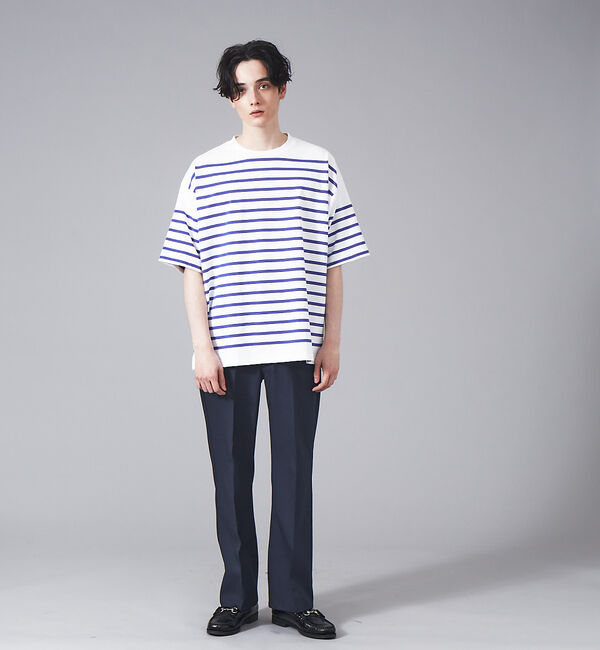 ABAHOUSE「【MONTKEMMEL / モンケメル】別注 ボーダー オーバーサイズ クルーネ」|Tシャツ・カットソー|