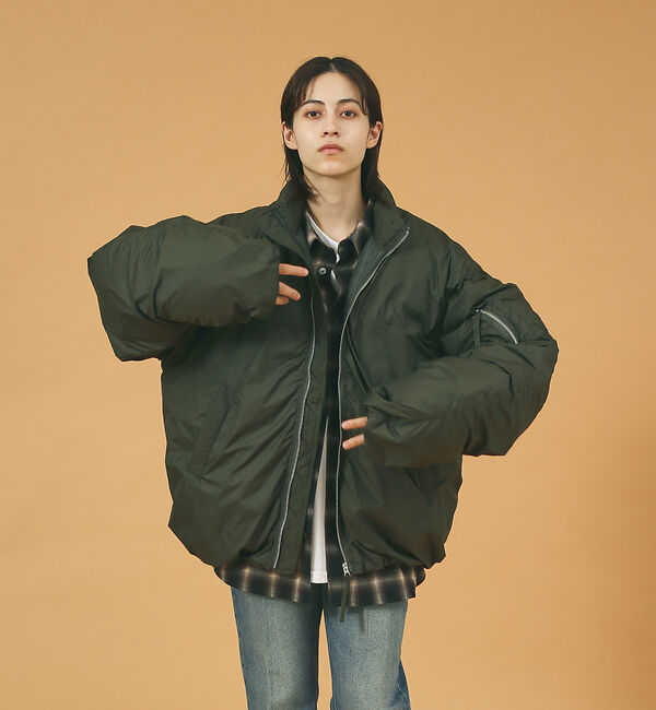 ABAHOUSE「MA-1 オーバーサイズ 中綿ビッグシルエット スタンドジャケット/ブルゾン /」|ブルゾン・スタジャン|