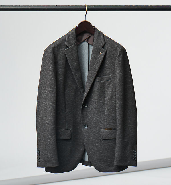 ABAHOUSE「【FLEX JACKET/セットアップ対応】ストレッチ ポンチ ジャケット」|テーラードジャケット|ダークブラウン