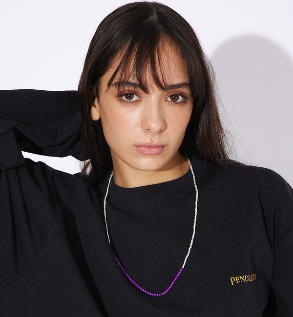 ABAHOUSE「Handmade Thailand SILVER & beads  neckla」|ネックレス|パープル