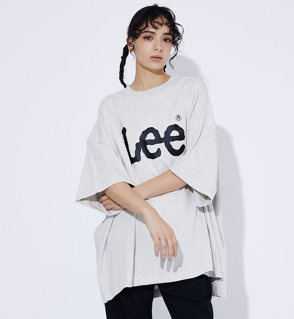 ABAHOUSE「【Lee/リー】SUPERSIZED LEE LOGO T/フロントロゴ ビッグ」|Tシャツ・カットソー|グレー