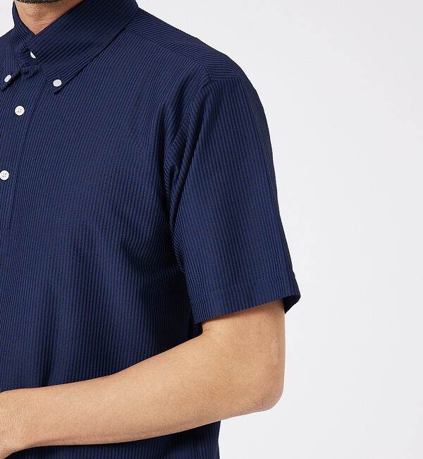 ABAHOUSE「トリコットサッカー ボタンダウン ポロシャツ」|ポロシャツ|