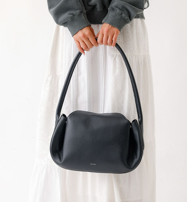 ABAHOUSE「【YArKA/ヤーカ】real leather one shoulder tuc」|ショルダー・メッセンジャー|