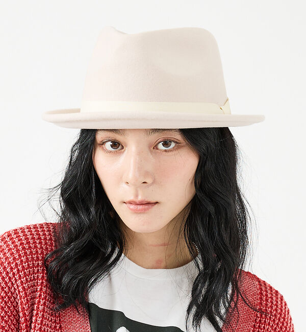 ABAHOUSE「【RUBEN/ルーベン】SOLID ALLUP FELT HAT/ソリッドアルプ」|その他|アイボリー