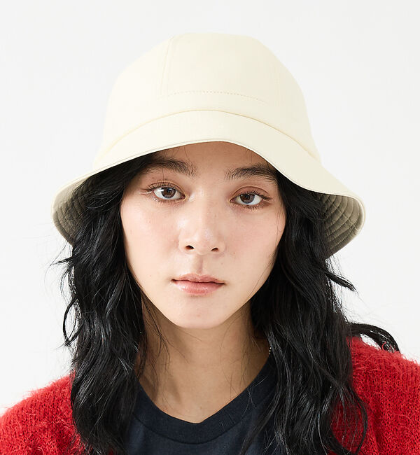 ABAHOUSE「【RUBEN/ルーベン】FAKE LEATHER METRO HAT/フェイクレ」|その他|アイボリー