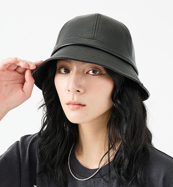ABAHOUSE「【RUBEN/ルーベン】FAKE LEATHER METRO HAT/フェイクレ」|その他|