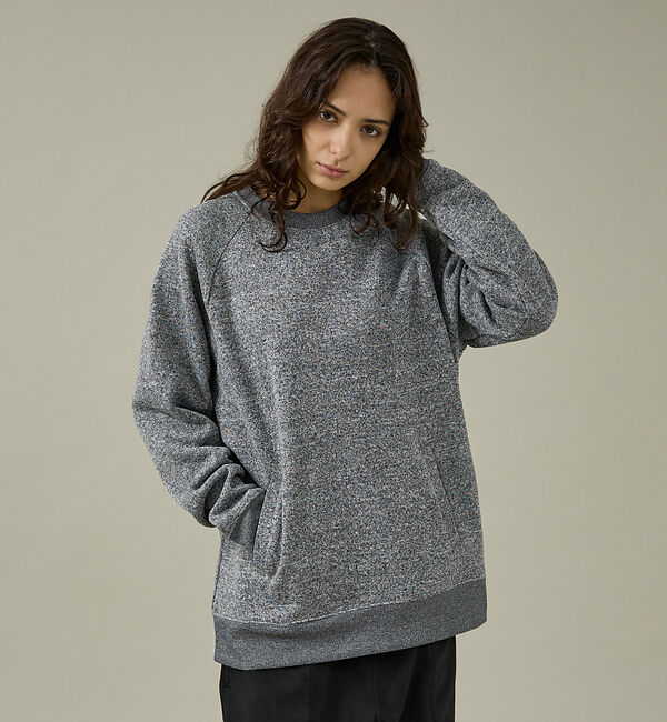 ABAHOUSE「【JEMORGAN /ジェーイーモーガン】ニットフリースクルーネックトレーナー/」|スウェット・ジャージ|グレー