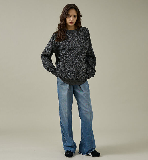 ABAHOUSE「【JEMORGAN /ジェーイーモーガン】ニットフリースクルーネックトレーナー/」|スウェット・ジャージ|