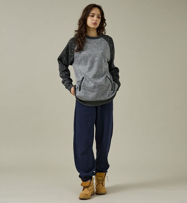 ABAHOUSE「【JEMORGAN /ジェーイーモーガン】ニットフリースクルーネックトレーナー/」|スウェット・ジャージ|